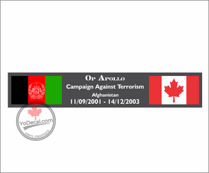 'Canadian Military Ops - Afghanistan' Premium Vinyl Decal