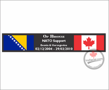 'Canadian Military Ops - Bosnia & Herzegovina' Premium Vinyl Decal