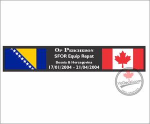 'Canadian Military Ops - Bosnia & Herzegovina' Premium Vinyl Decal