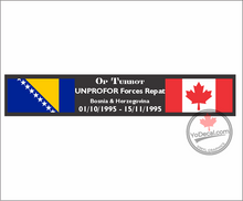 'Canadian Military Ops - Bosnia & Herzegovina' Premium Vinyl Decal