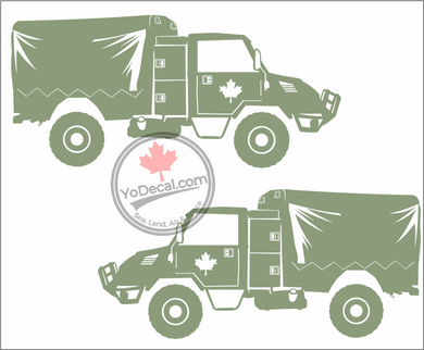 'Canadian Military Pattern (CMP) C8 Truck (PAIR)' Premium Vinyl Decal / Sticker