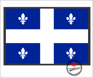 'Quebec Flag' Premium Vinyl Decal
