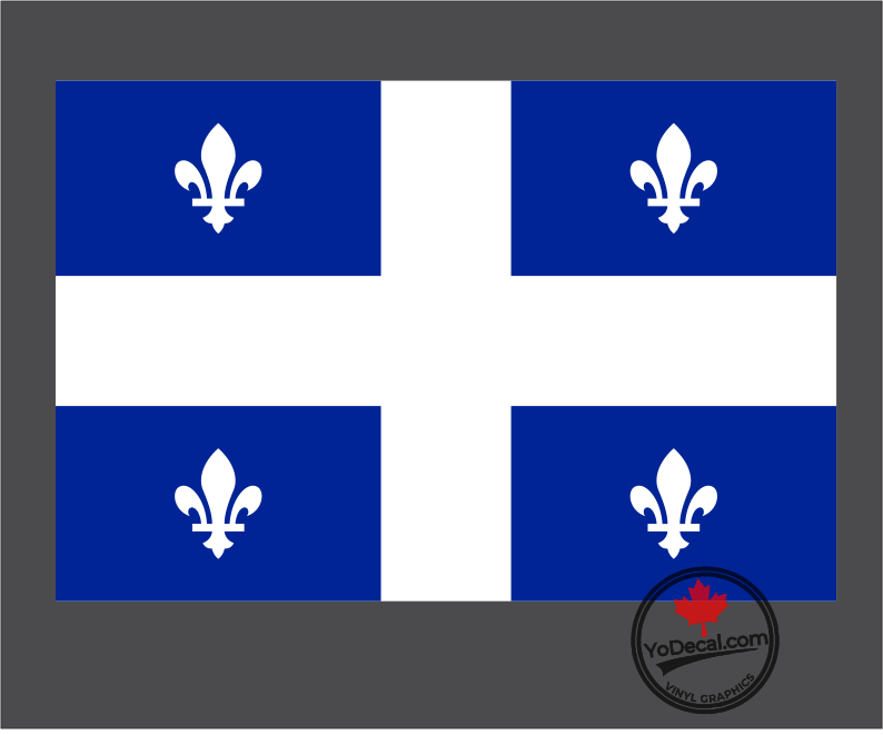 'Quebec Flag' Premium Vinyl Decal – YoDecal.com