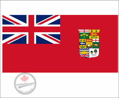 'Canadian Red Ensign 1896' Premium Vinyl Decal Sticker