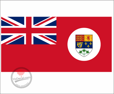 'Canadian Red Ensign 1921-1957 with Disc' Premium Vinyl Decal Sticker