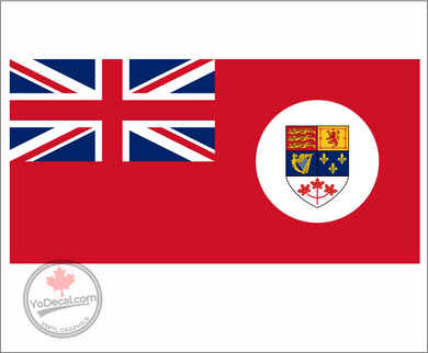 'Canadian Red Ensign 1957-1965 with Disc' Premium Vinyl Decal Sticker