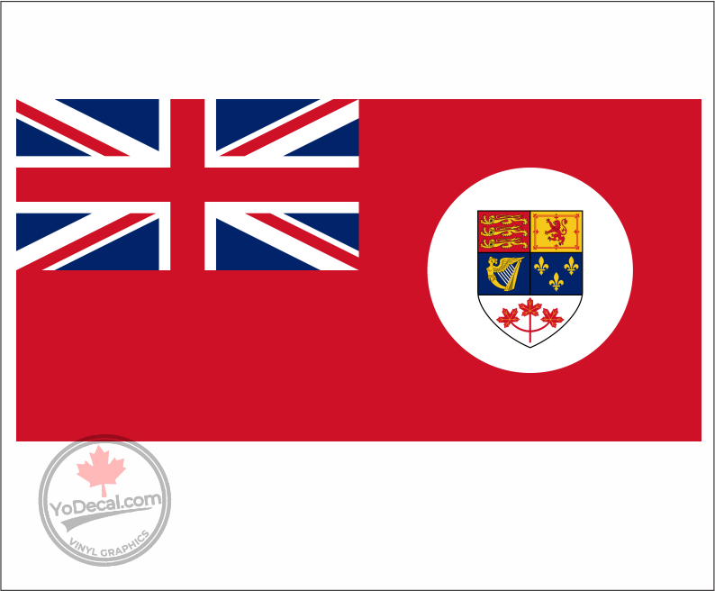 'Canadian Red Ensign 1957-1965 with Disc' Premium Vinyl Decal Sticker