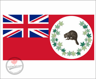 'Canadian Red Ensign 1886 Caribou' Premium Vinyl Decal Sticker