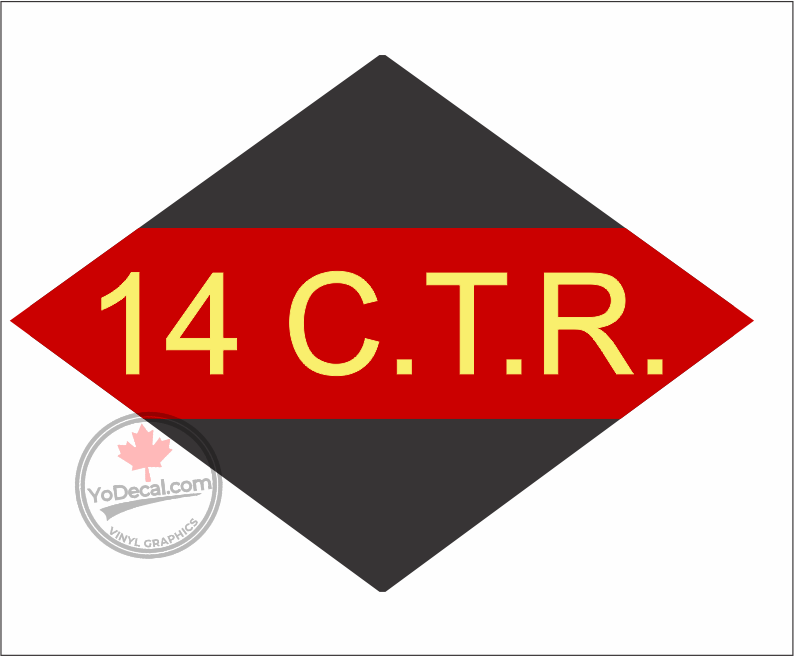 'Canadian 14th Tank Regiment Calgary WWII' Premium Vinyl Decal Sticker