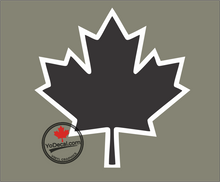 'Canadian Armour Maple Leaf Black on White' Premium Vinyl Decal