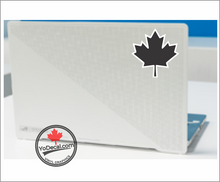 'Canadian Armour Maple Leaf Black on White' Premium Vinyl Decal