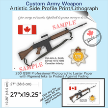 CUSTOM Army Side Profile Art Print / Lithograph