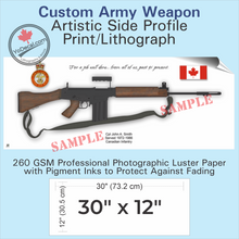CUSTOM Army Side Profile Art Print / Lithograph