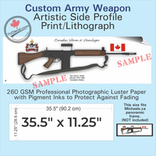 CUSTOM Army Side Profile Art Print / Lithograph