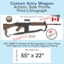 CUSTOM Army Side Profile Art Print / Lithograph