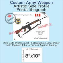 CUSTOM Army Side Profile Art Print / Lithograph