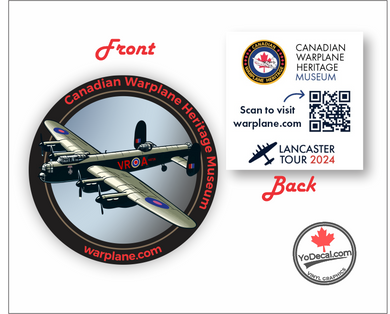 'Canadian Warplane Heritage Museum Lancaster FRONT & BACK' Premium Vinyl Decal / Sticker