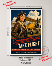 Canadian Women Take Flight Canvas Poster