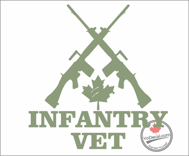 'Canadian Infantry Cross Rifles FN' Premium Vinyl Decal