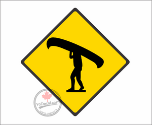 'Canoe Crossing' Premium Vinyl Decal Sticker