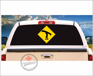 'Canoe Crossing' Premium Vinyl Decal Sticker