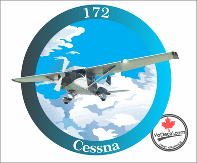 'Cessna 172 Skyhawk Full Colour' Premium Vinyl Decal
