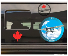 'Cessna 172 Skyhawk Full Colour' Premium Vinyl Decal