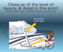Cessna 172 Skyhawk PERSONALIZED Aircraft Side Profile Art Print / Lithograph