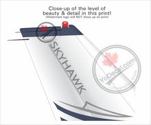 Cessna 172 Skyhawk PERSONALIZED Aircraft Side Profile Art Print / Lithograph