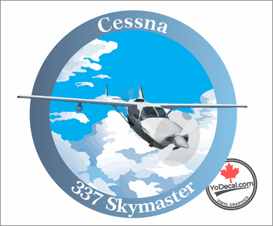 'Cessna 337 Skymaster Full Colour' Premium Vinyl Decal
