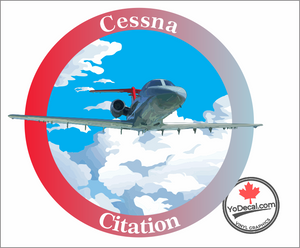 'Cessna Citation Full Colour' Premium Vinyl Decal
