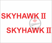 Cessna 'Skyhawk II' Logo Classic Premium Vinyl Decal