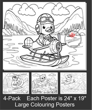 'Children's 4-Pack Large Colouring Posters No.1' Premium Wall Art