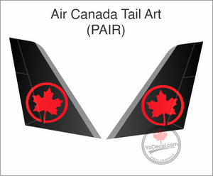 'Air Canada Tail Art' Premium Vinyl Decal / Sticker