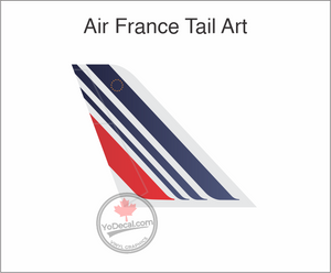 'Air France Tail Art' Premium Vinyl Decal / Sticker