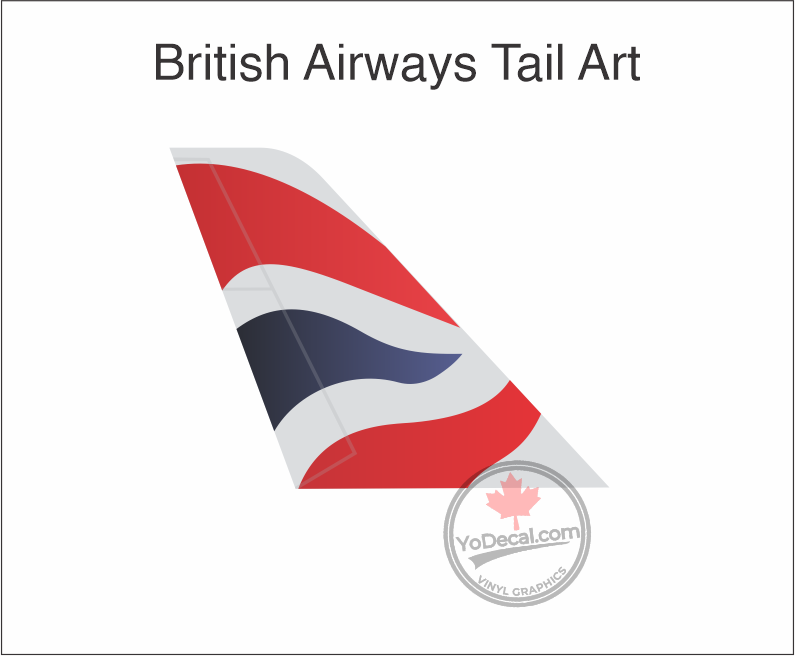 'British Airways Tail Art' Premium Vinyl Decal / Sticker