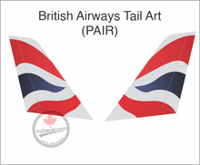 'British Airways Tail Art' Premium Vinyl Decal / Sticker