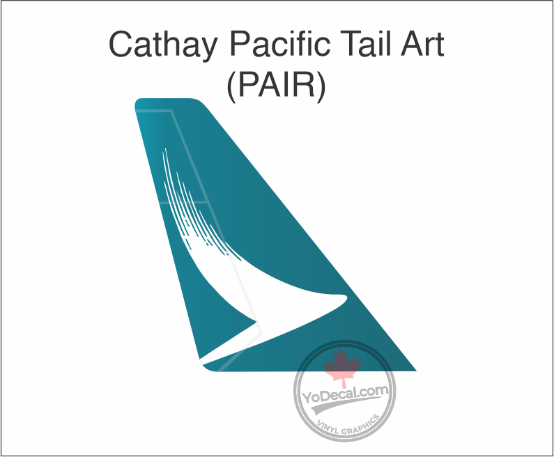 'Cathay Pacific Airways Tail Art' Premium Vinyl Decal / Sticker