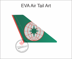 'EVA Air Tail Art' Premium Vinyl Decal / Sticker