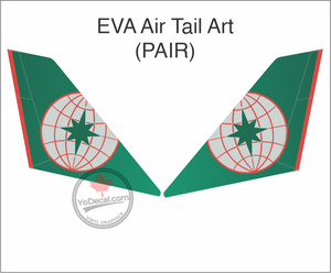 'EVA Air Tail Art' Premium Vinyl Decal / Sticker