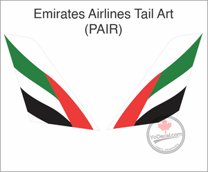 'Emirates Airlines Tail Art' Premium Vinyl Decal / Sticker