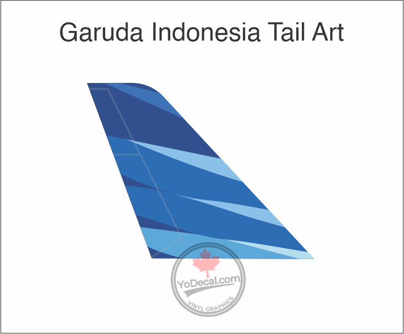 'Garuda Indonesia Tail Art' Premium Vinyl Decal / Sticker