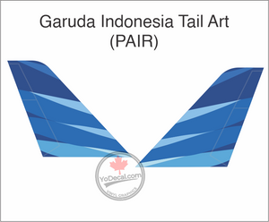 'Garuda Indonesia Tail Art' Premium Vinyl Decal / Sticker