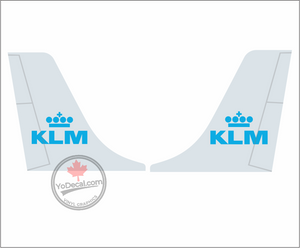 'KLM Royal Dutch Airlines Tail Art' Premium Vinyl Decal / Sticker