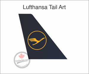 'Lufthansa Tail Art' Premium Vinyl Decal / Sticker