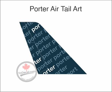 'Porter Air Tail Art' Premium Vinyl Decal / Sticker