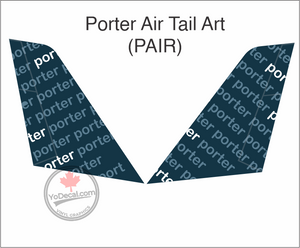 'Porter Air Tail Art' Premium Vinyl Decal / Sticker