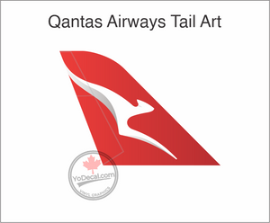 'Qantas Airways Tail Art' Premium Vinyl Decal / Sticker