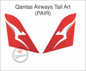 'Qantas Airways Tail Art' Premium Vinyl Decal / Sticker