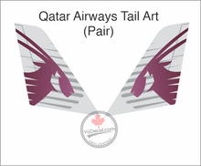 'Qatar Airways Tail Art' Premium Vinyl Decal / Sticker